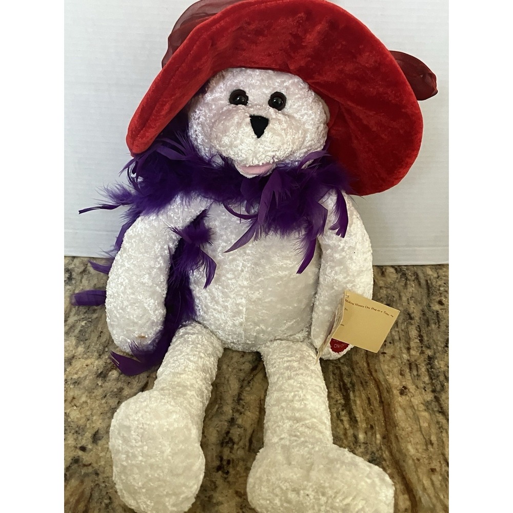 Chantilly Lane SUZIE Bear Sing Girls Just Want To Have Fun Red Hat Society NWT